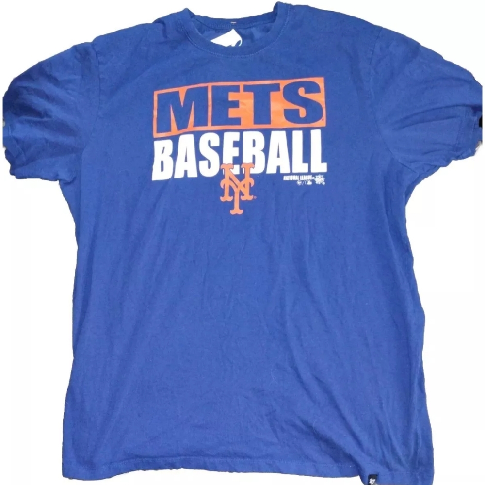 NY Mets T-shirt '47 Blue 2XL Short Sleeve 100% Cotton